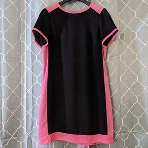 Banana Republic Size 12 black with pink border block dress